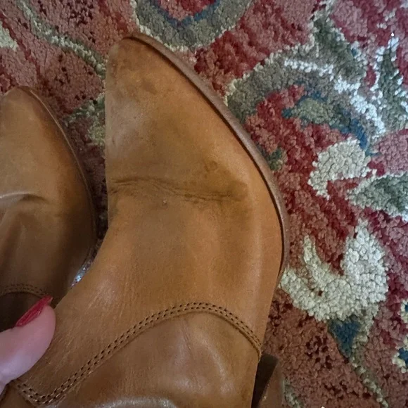 Frye Tan Leather Ankle Booties - Picture 2 of 3